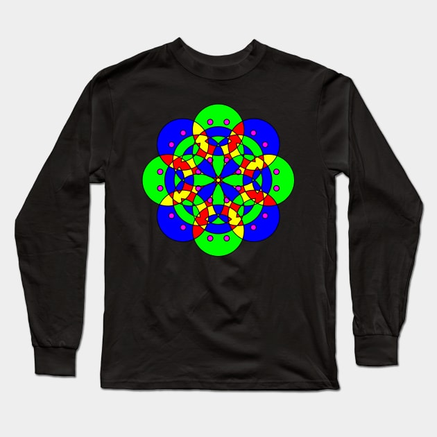 Colorful Smiley Frowny Faces Long Sleeve T-Shirt by INpressMerch